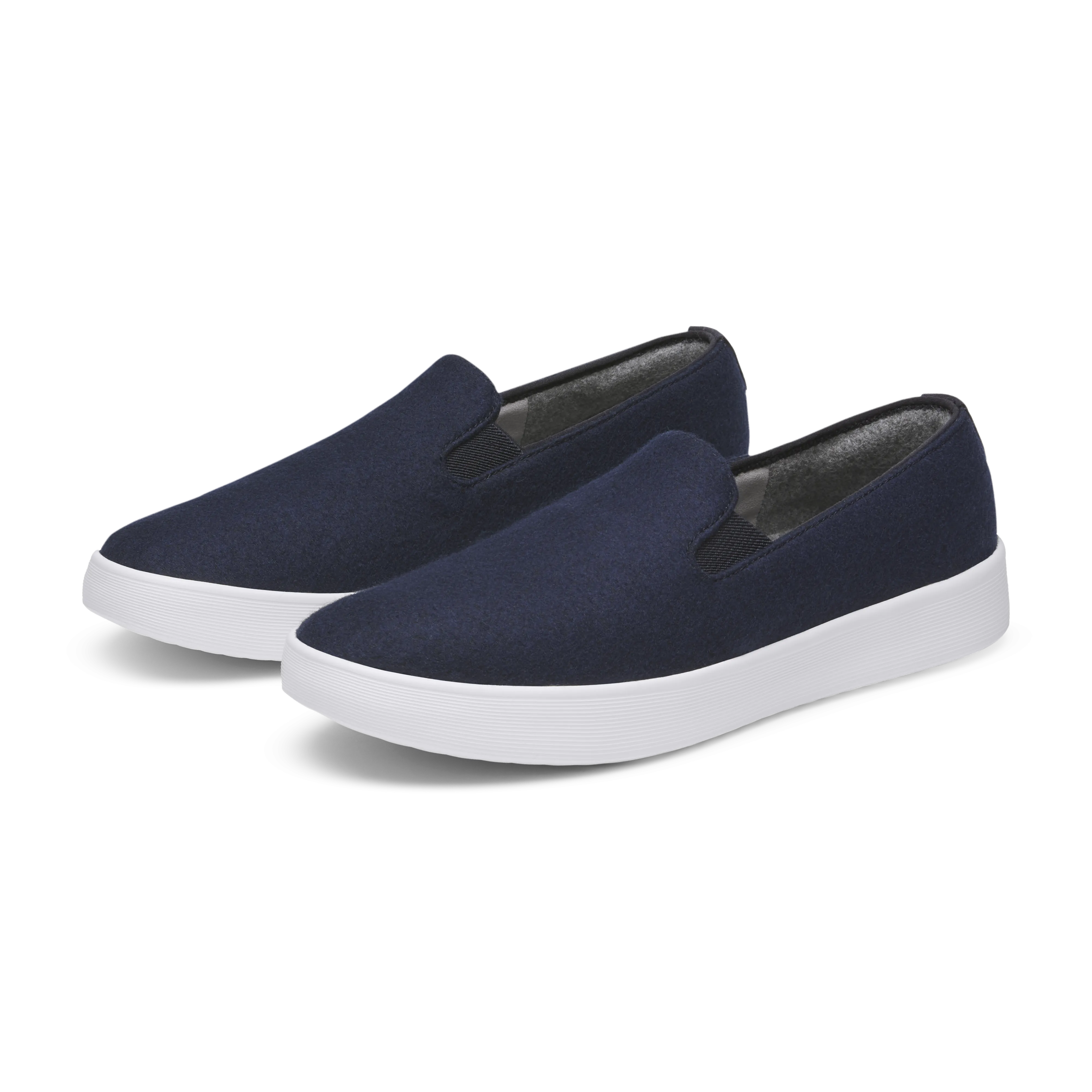 Men's Wool Cruiser Slip On - Dark Navy (Blizzard Sole) Long Haul Senior Wear