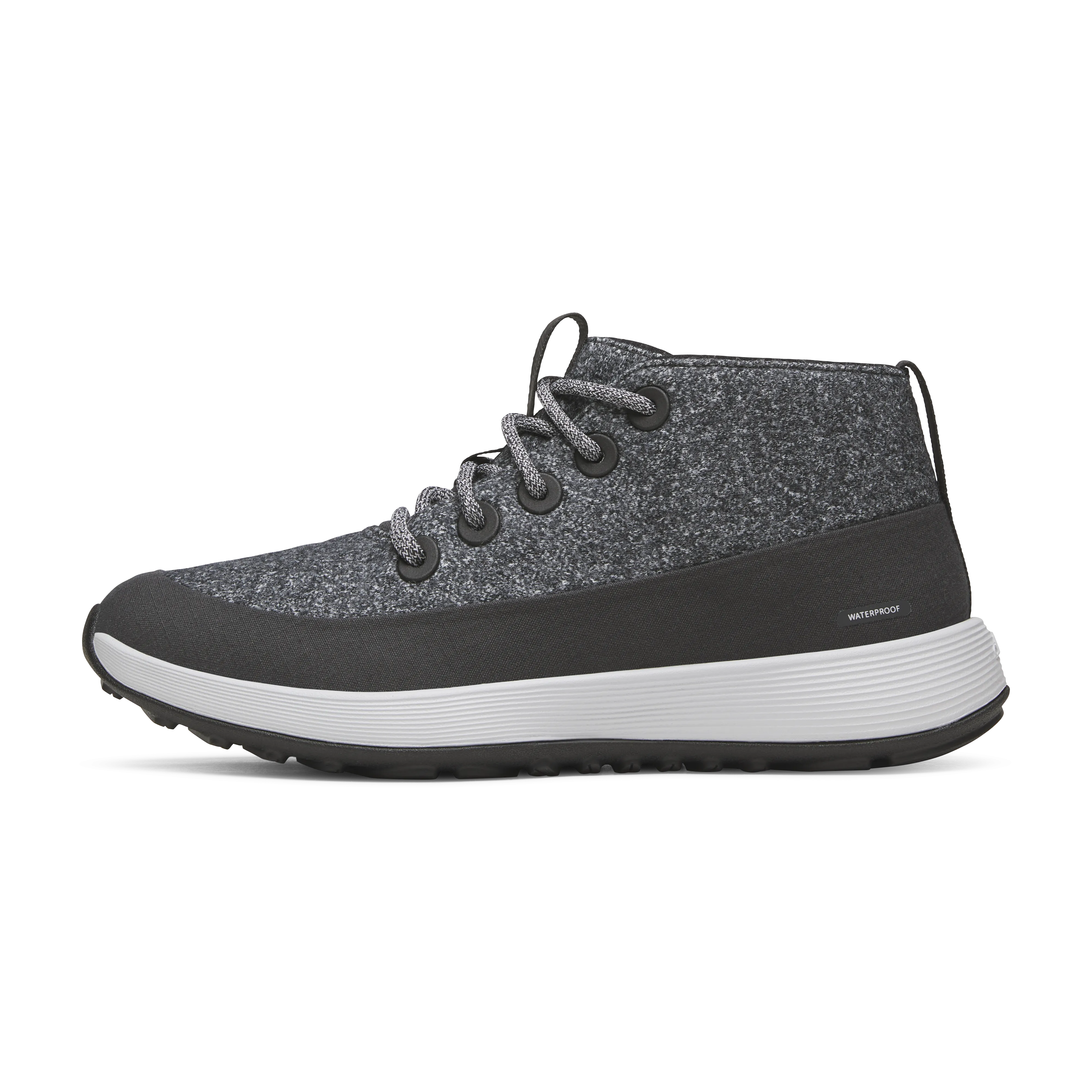 Men's Wool Runner NZ Mid Waterproof - Dark Grey (Light Grey Sole) Mid Top