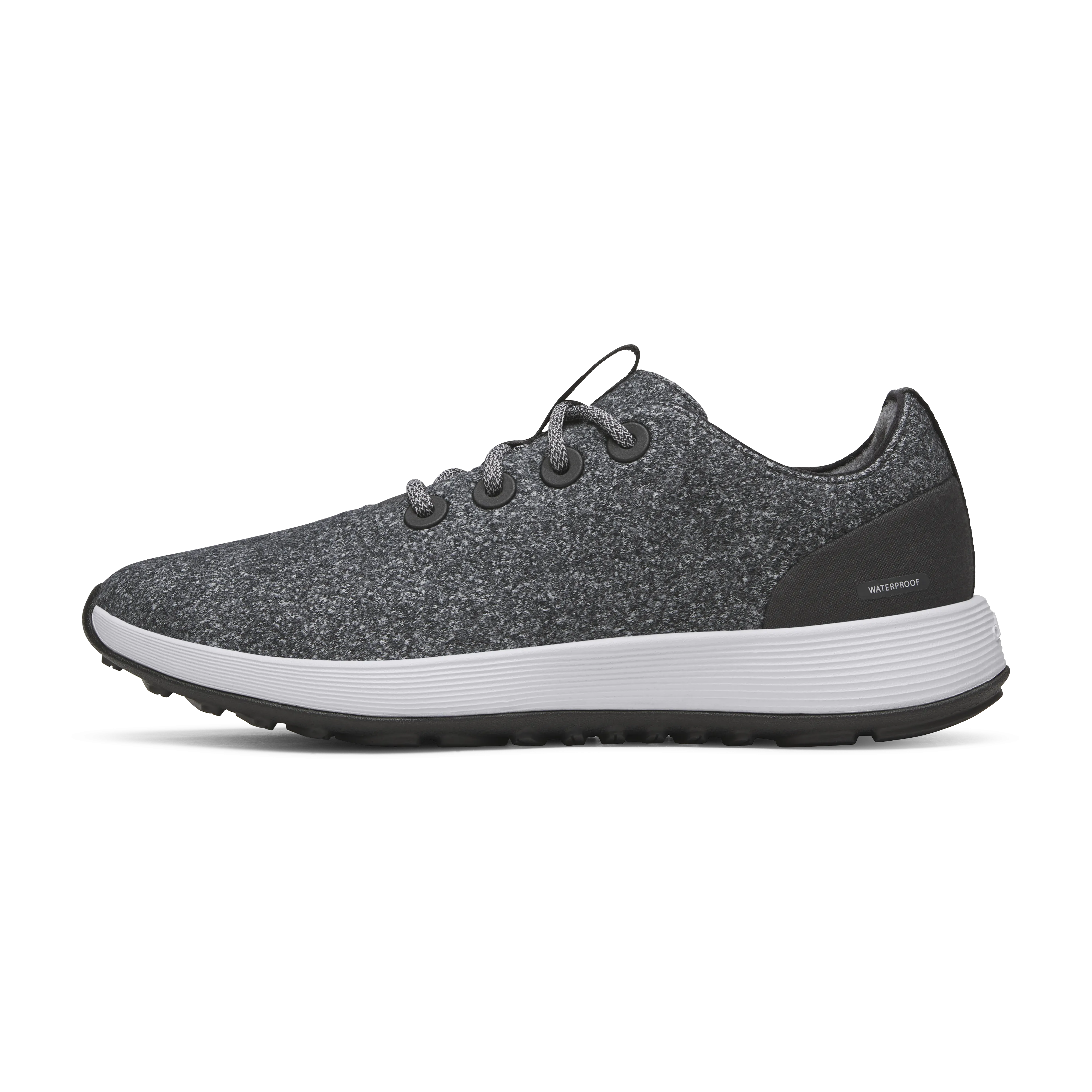 Walk Routine Comfortable Cushions Men's Wool Runner NZ Waterproof - Dark Grey (Light Grey Sole)
