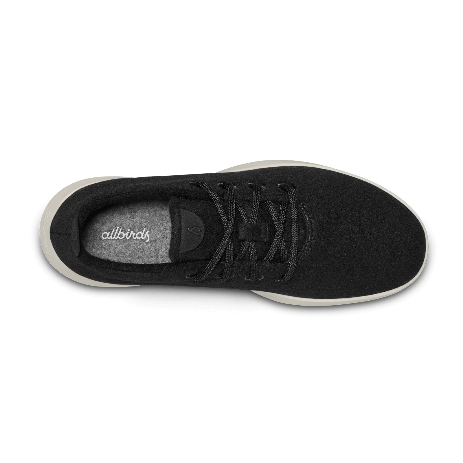 Energy Return Technology Men's Wool Runner - True Black (Cream Sole)