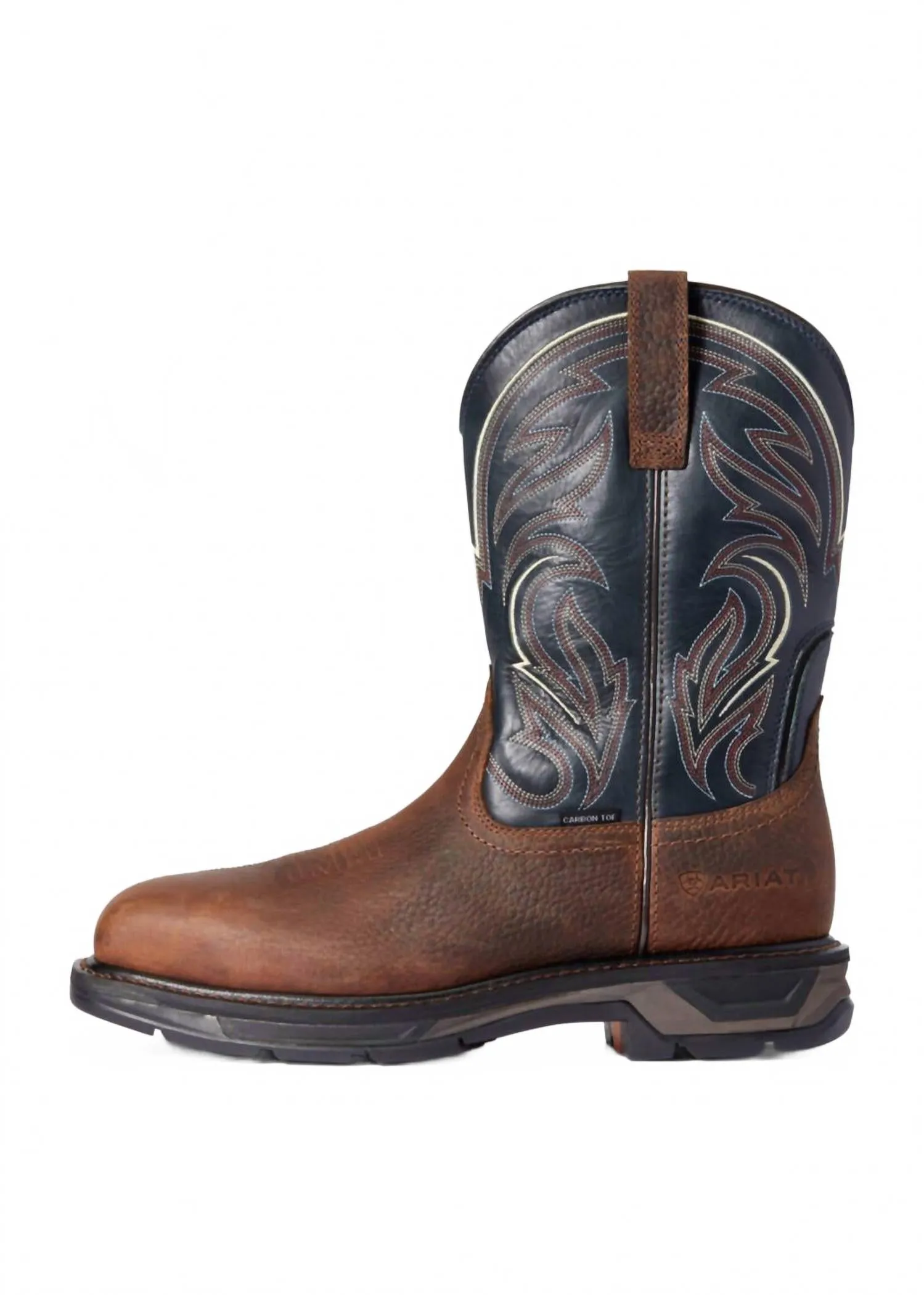Metro Shade Elegant Finish Men's Workhog Xt Cottonwood Carbon Toe Pull On In Brown Oiled Rowdy