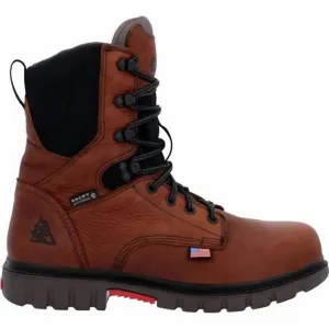 Men's Worksmart 8" Waterproof Composite Toe Work Boot - Wide Width In Brown Day Shade