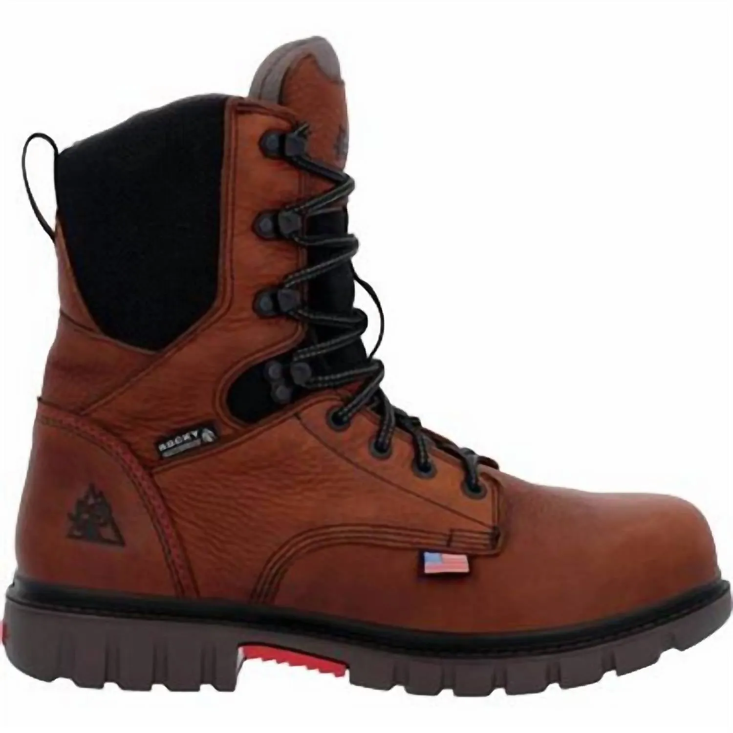 Men's Worksmart 8" Waterproof Composite Toe Work Boot - Wide Width In Brown Task Comfort Flexible Use