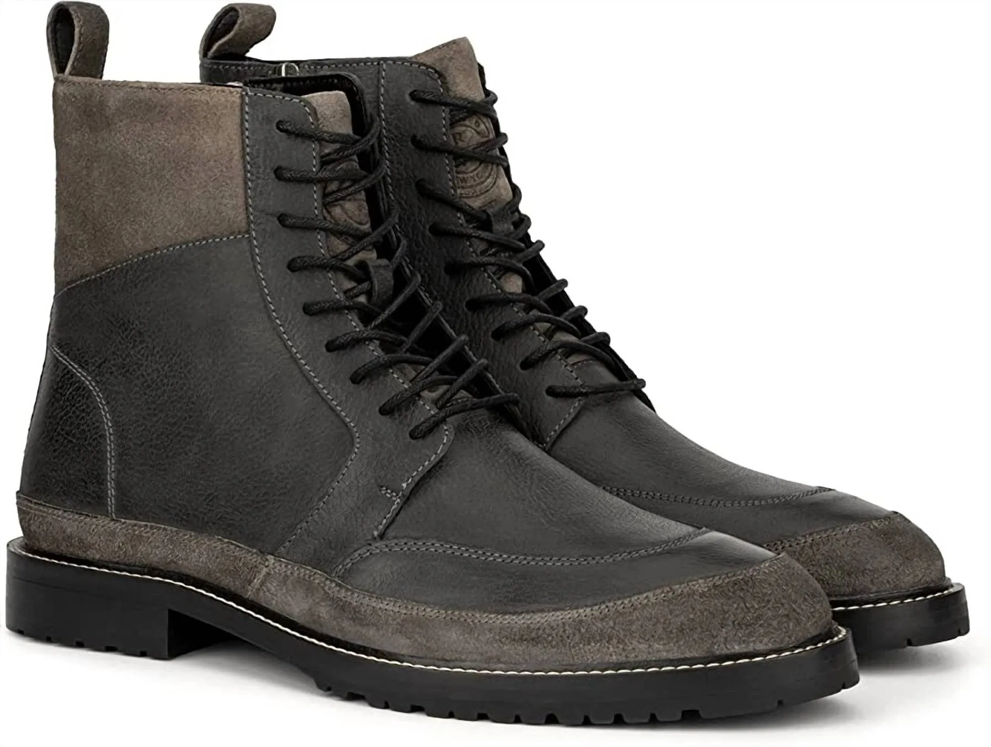 Men's Zero Dress Casual Boots In Black Crisp Edge Groom Pair