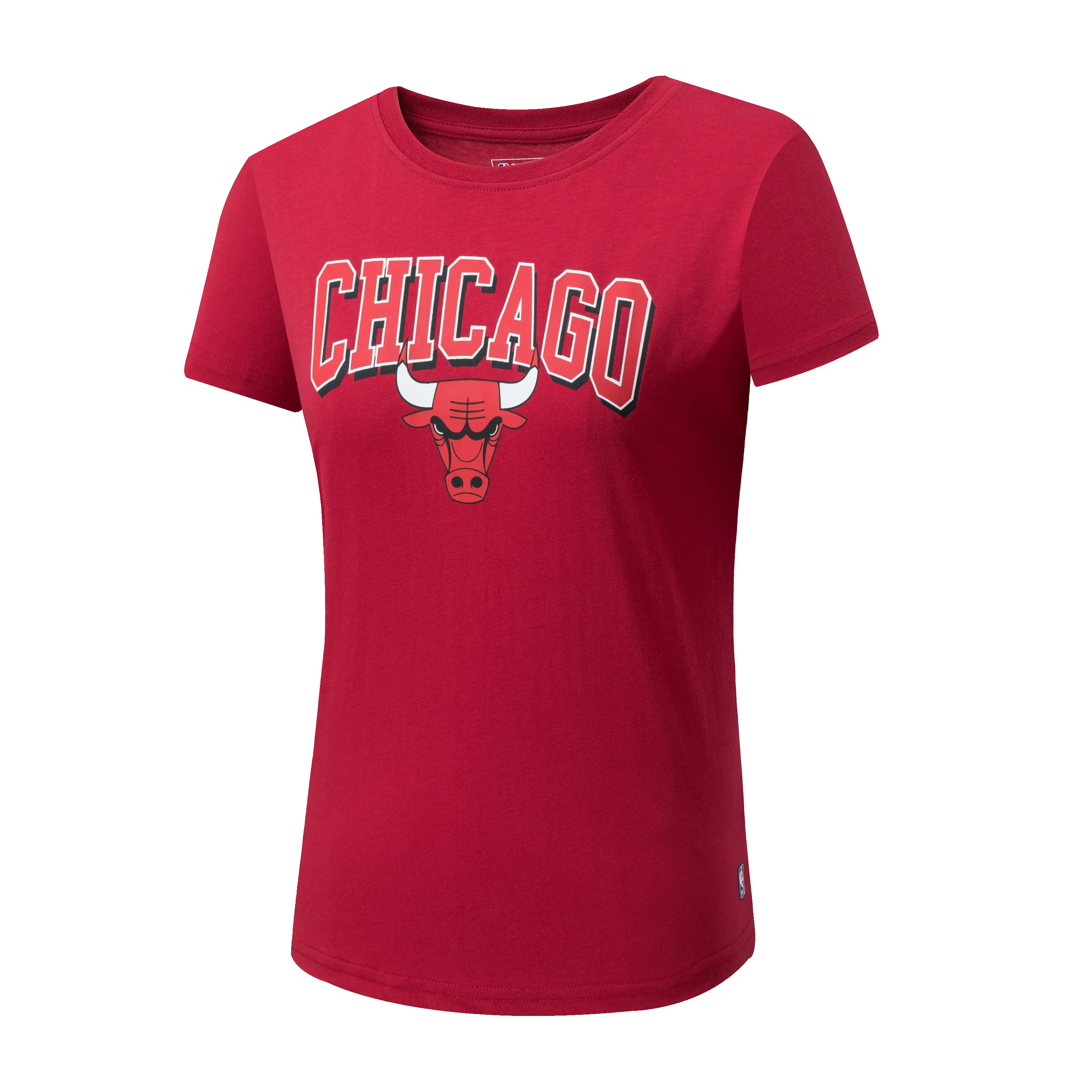 NBA Team Logo Print Regular Fit T-shirt - RED1, BULLS Low Bulk Design Fast Wear