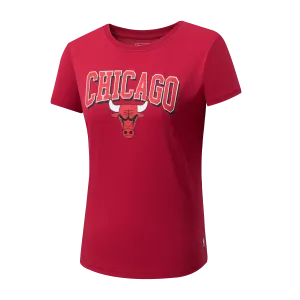 NBA Team Logo Print Regular Fit T-shirt - RED1, BULLS Breathable mesh lining
