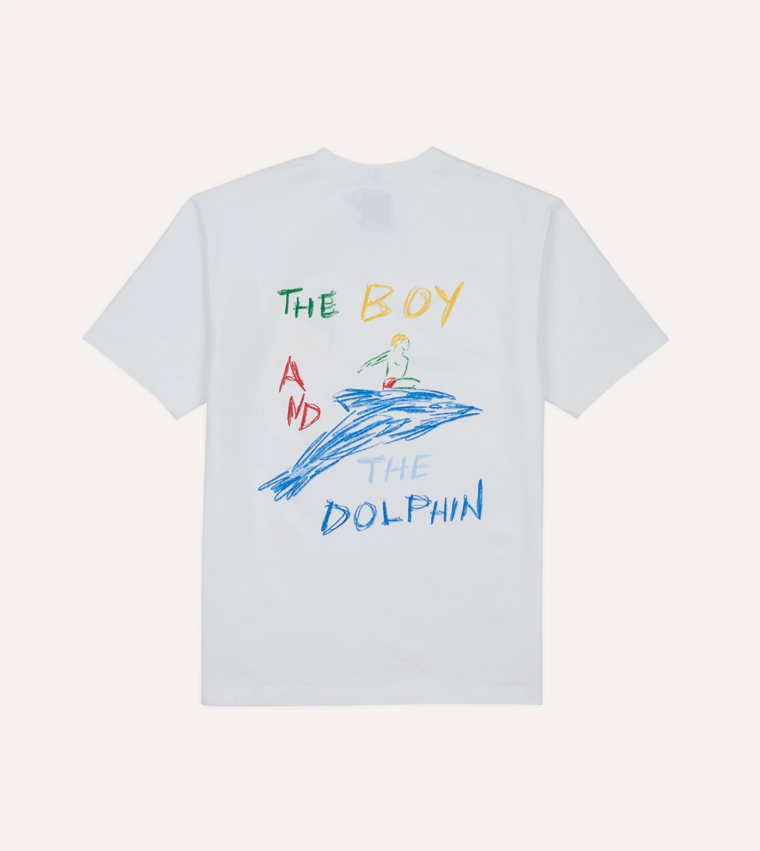 Michael McGregor for Drake's Dolphin T-Shirt Lightweight Layer Heat Transfer Printing