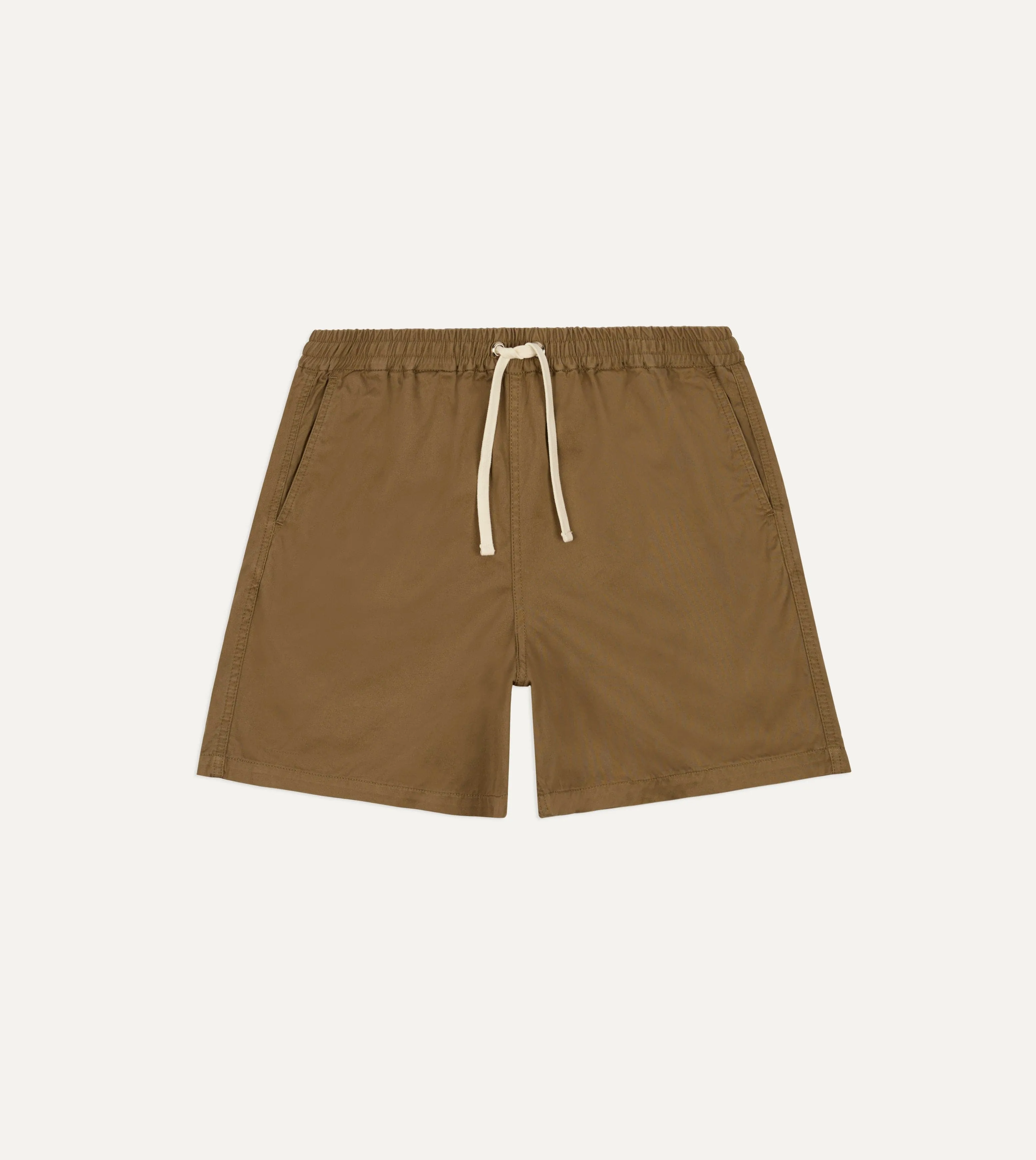 Michael McGregor for Drake's Fawn Drawstring Shorts night out outfit