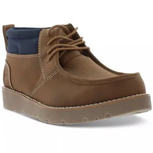 Weatherproof Vintage WP-CHESTER Chukka Boots Men's Brown Faux-Leather MAPP43 Fashion Forward Breathable mesh