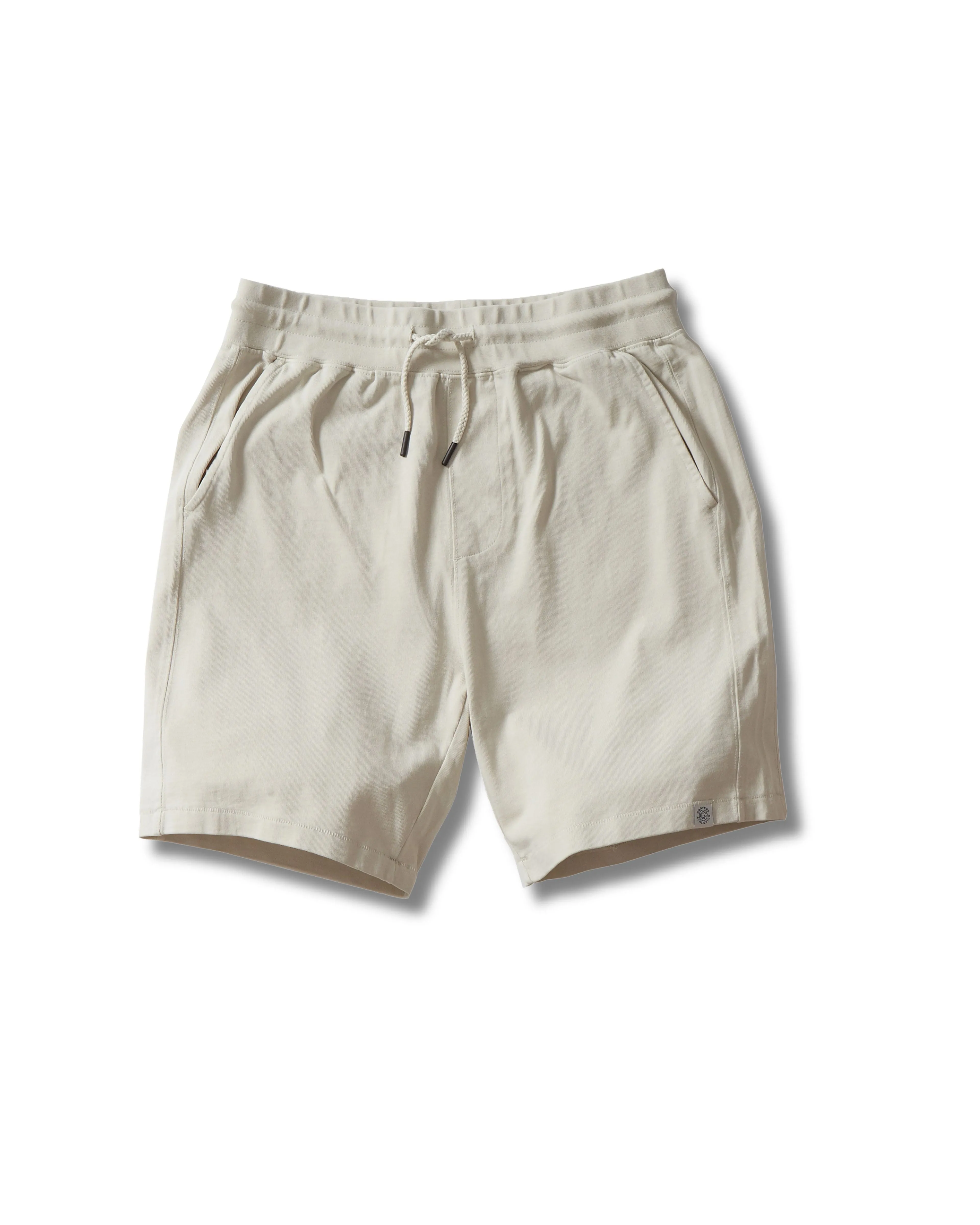 Elevated Jersey Draw Cord Shorts 8" - Light Pebble cheering section