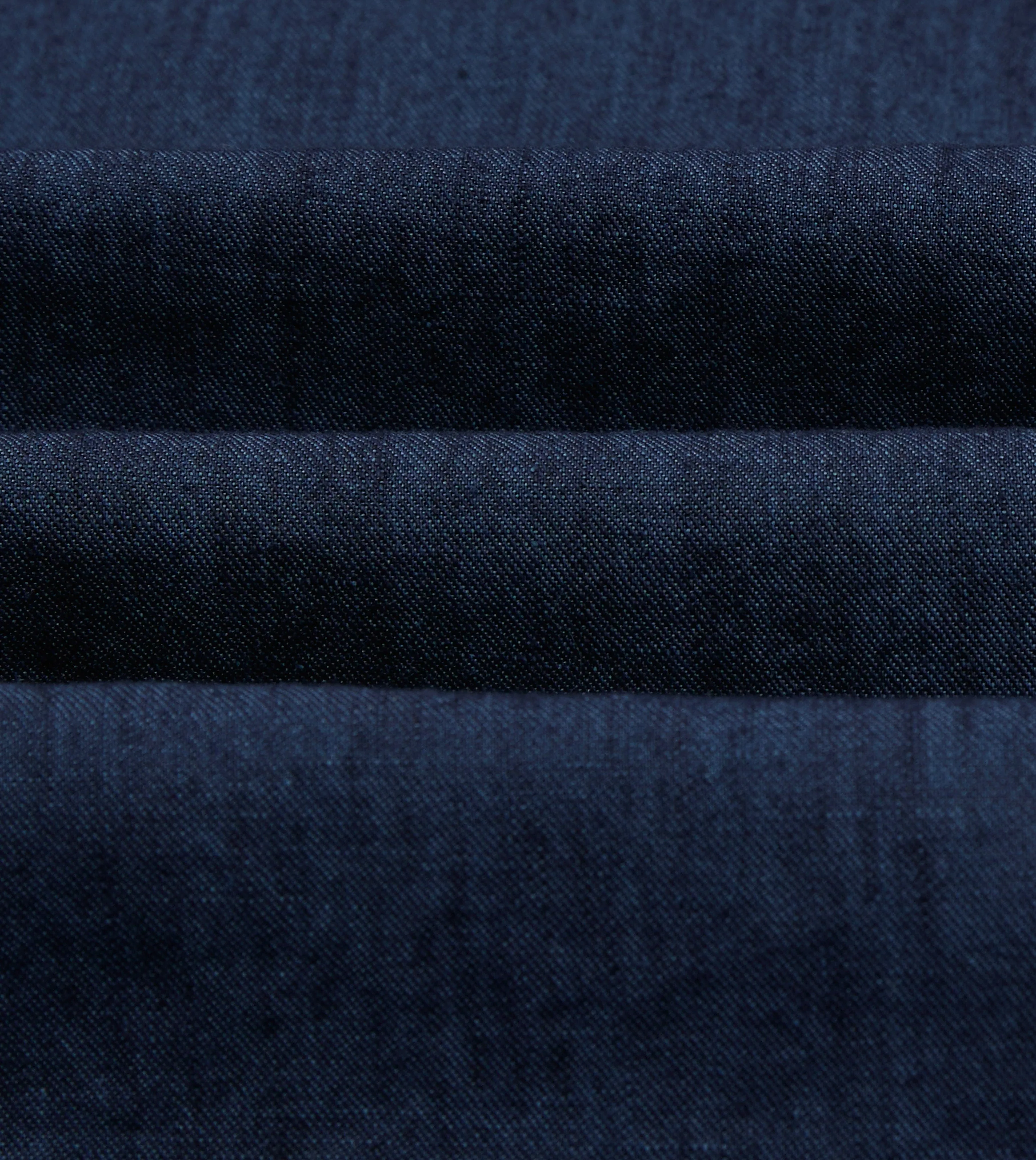 Seasonal Must-Have Navy Cotton Linen Two-Pocket Work Shirt