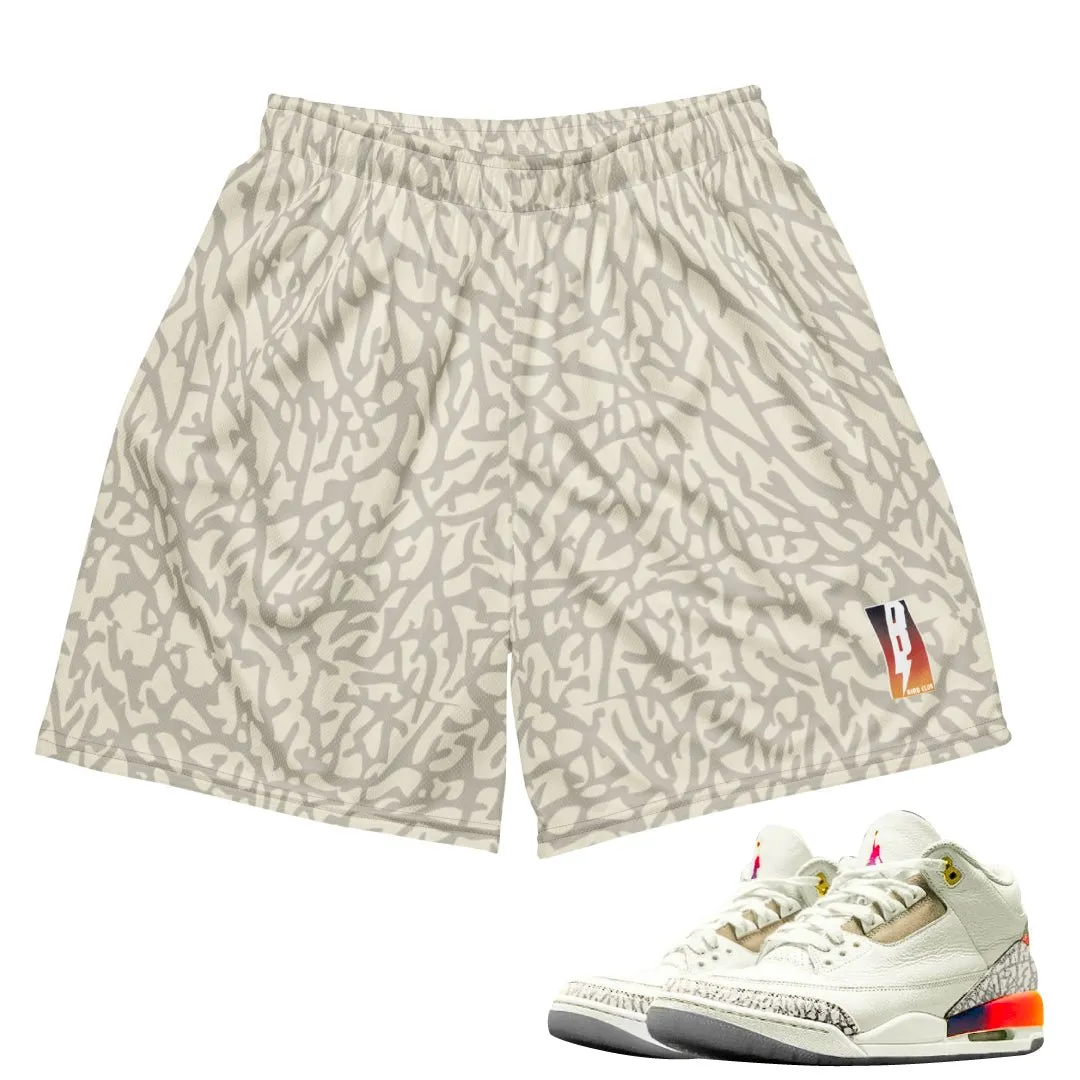 Fitness Friendly Retro 3 J. Balvin Medellin Sunsets Crackle Shorts