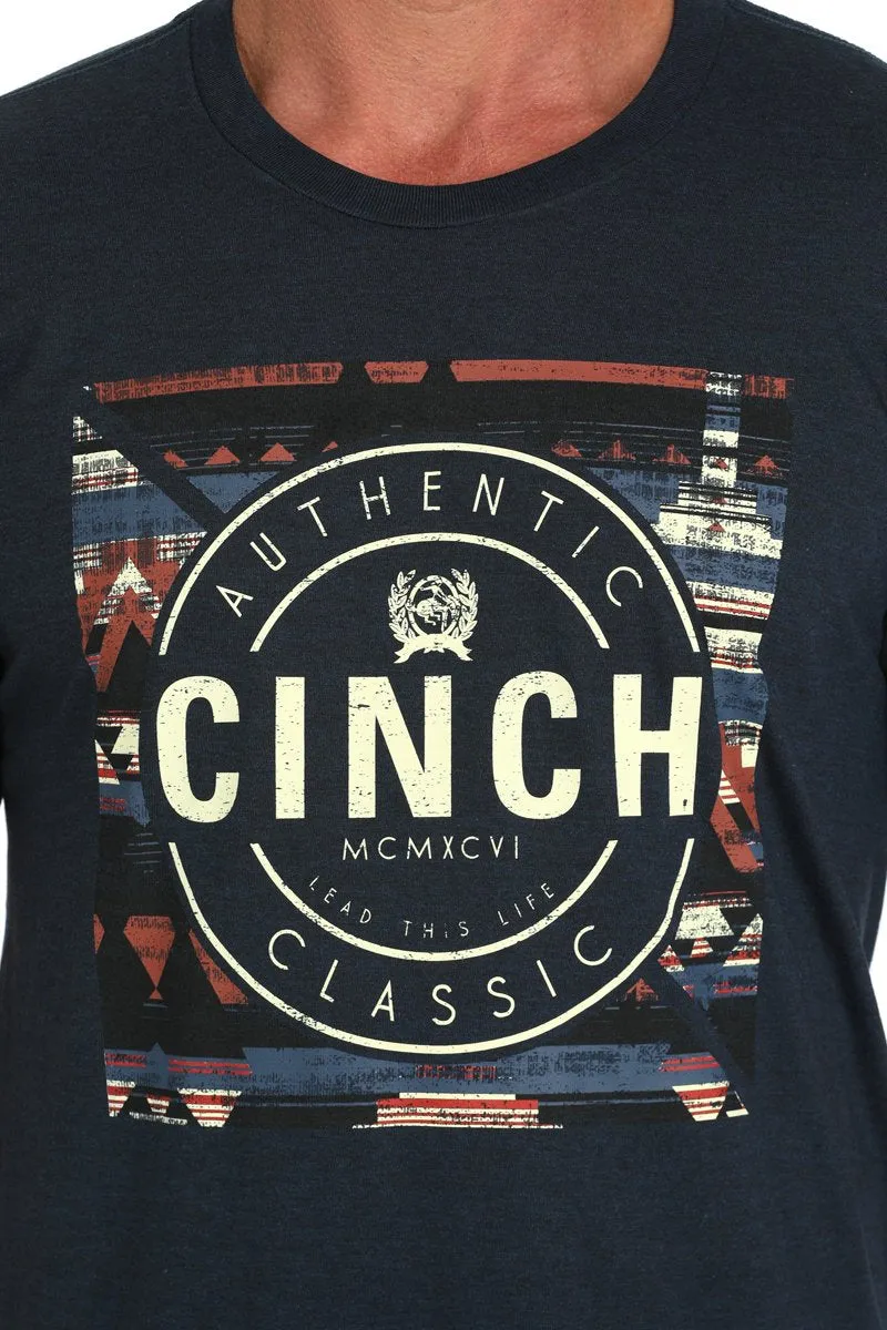 Comfy Wear Cinch Men's Authentic Classic Graphic T-Shirt in Navy