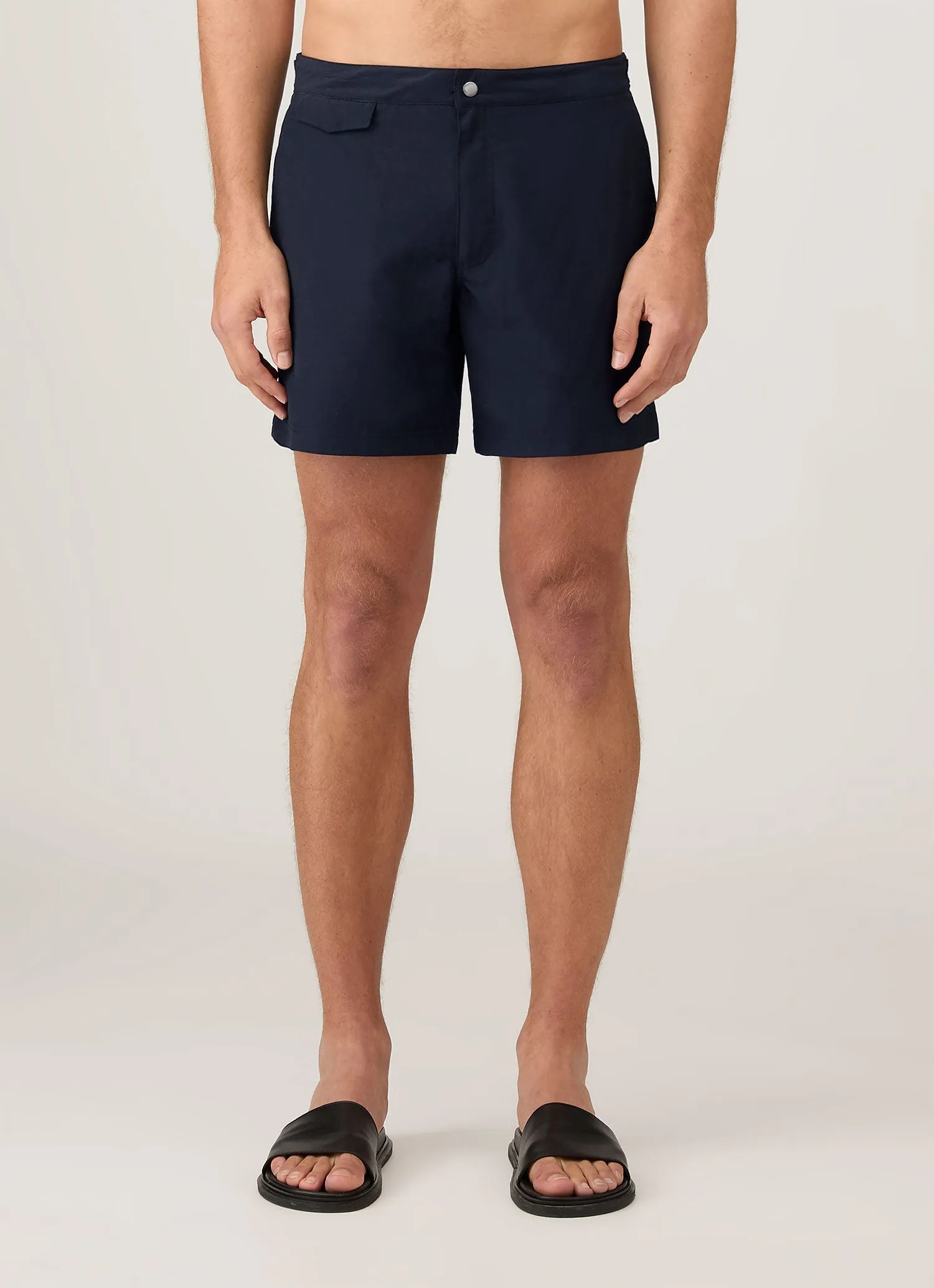 Moisture Wicking Technology sweater Men's Tailored Swim Short in Navy