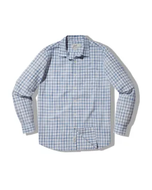 Space Dyed Gingham Shirt - Sky Blue Casual Appeal Minimalist Layer