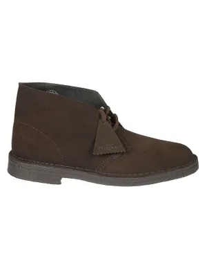 Minimalist Suede Leather Boot With Lace-Up Closure fine cut Neutral Accent