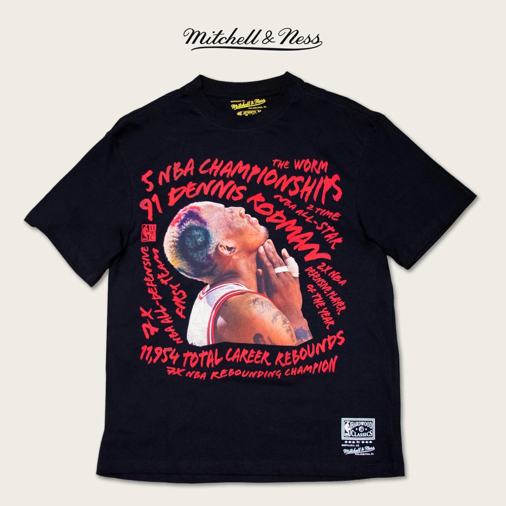 Mitchell & Ness Chicago Bulls Dennis Rodman Abstract Player Tee Adaptive Fit System