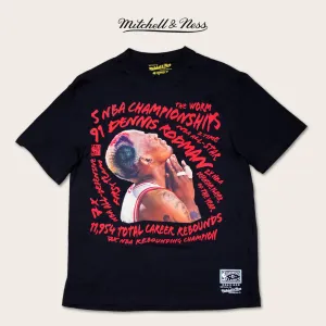 Variable Density Knit Mitchell & Ness Chicago Bulls Dennis Rodman Abstract Player Tee