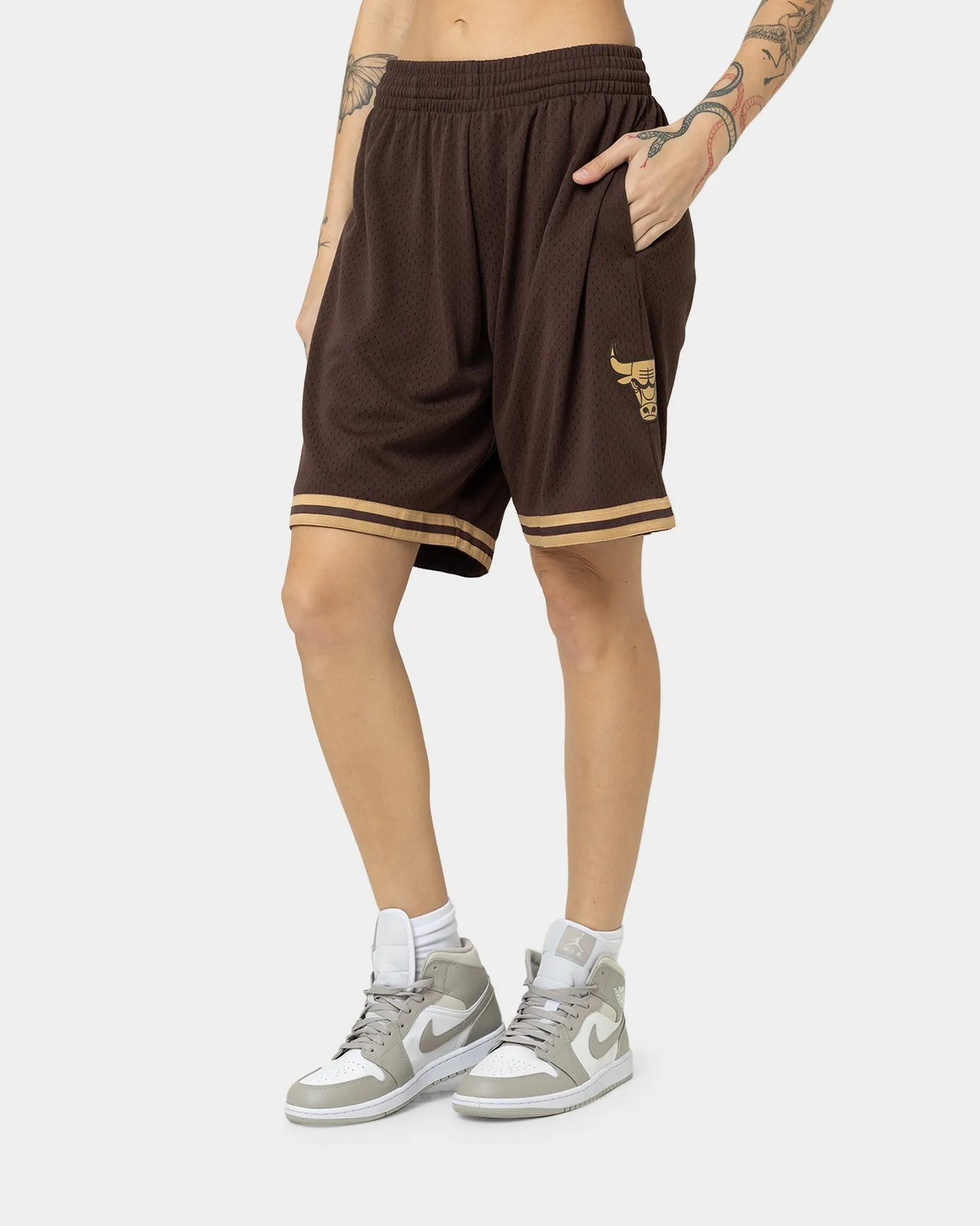 Mitchell & Ness Chicago Bulls Lux Brown Swingman Shorts Baroque Brown Eye-catching Design