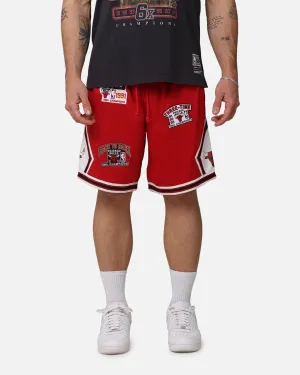 Comfy Vibes Mitchell & Ness Chicago Bulls 'UNC To Chicago' Champions Shorts Red