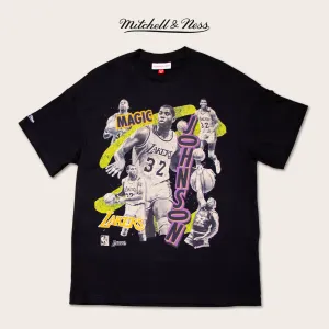 Neutral Look Fast Reaction Mitchell & Ness Los Angeles Lakers Magic Johnson Abstract Player T-Shirt