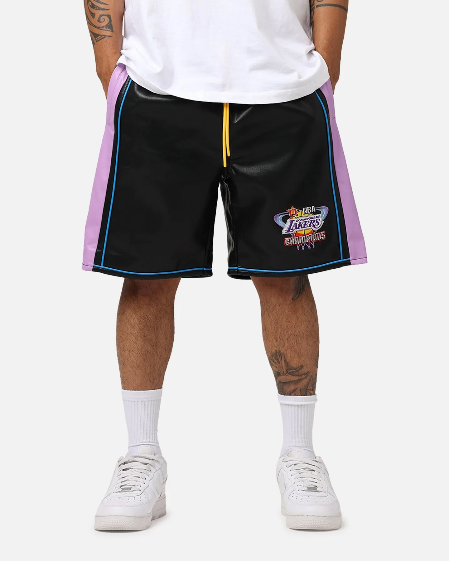 Ultra Soft Lining Comfy Design Mitchell & Ness Los Angeles Lakers Showtime Shorts Black