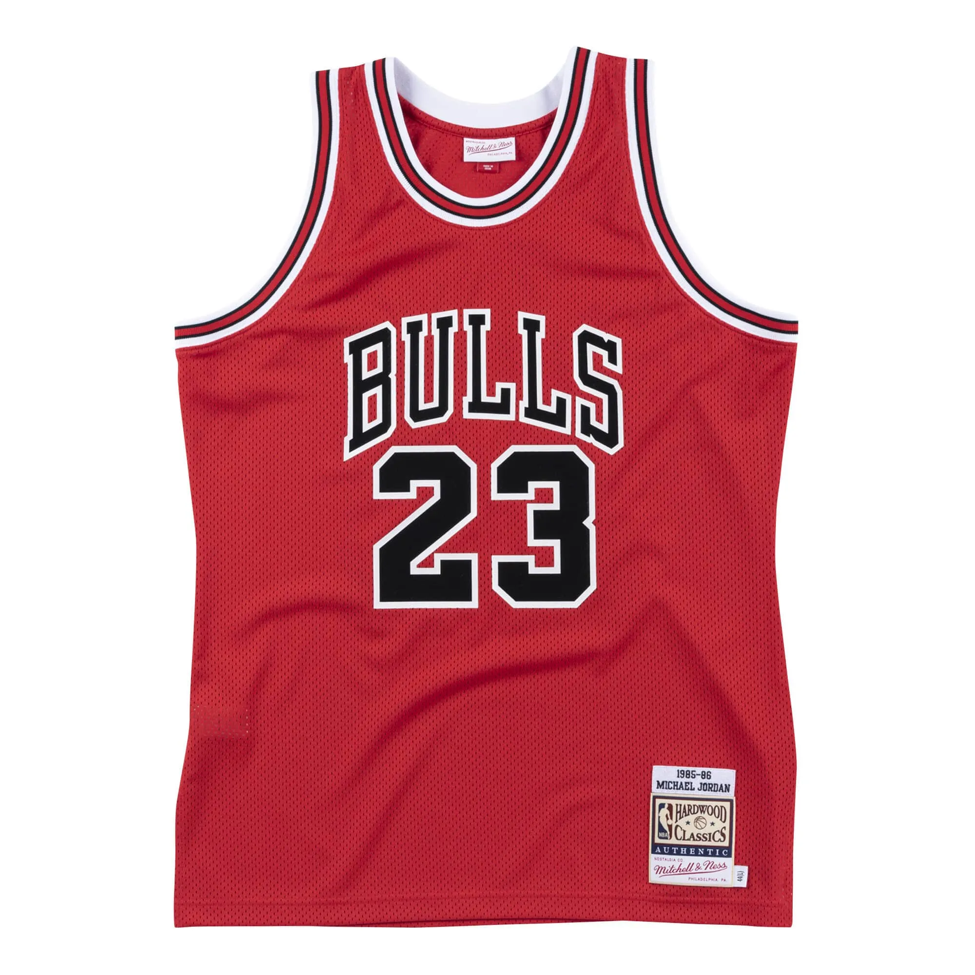 Mitchell & Ness Michael Jordan Chicago Bulls 1985/86 Authentic Jersey Hydrophobic Edge Taping Irregularity Balanced Weave