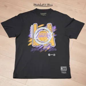 Mitchell & Ness NBA Brush Off 3.0 Tee Los Angeles Lakers Body Mapping Technology Layered Mesh Inserts