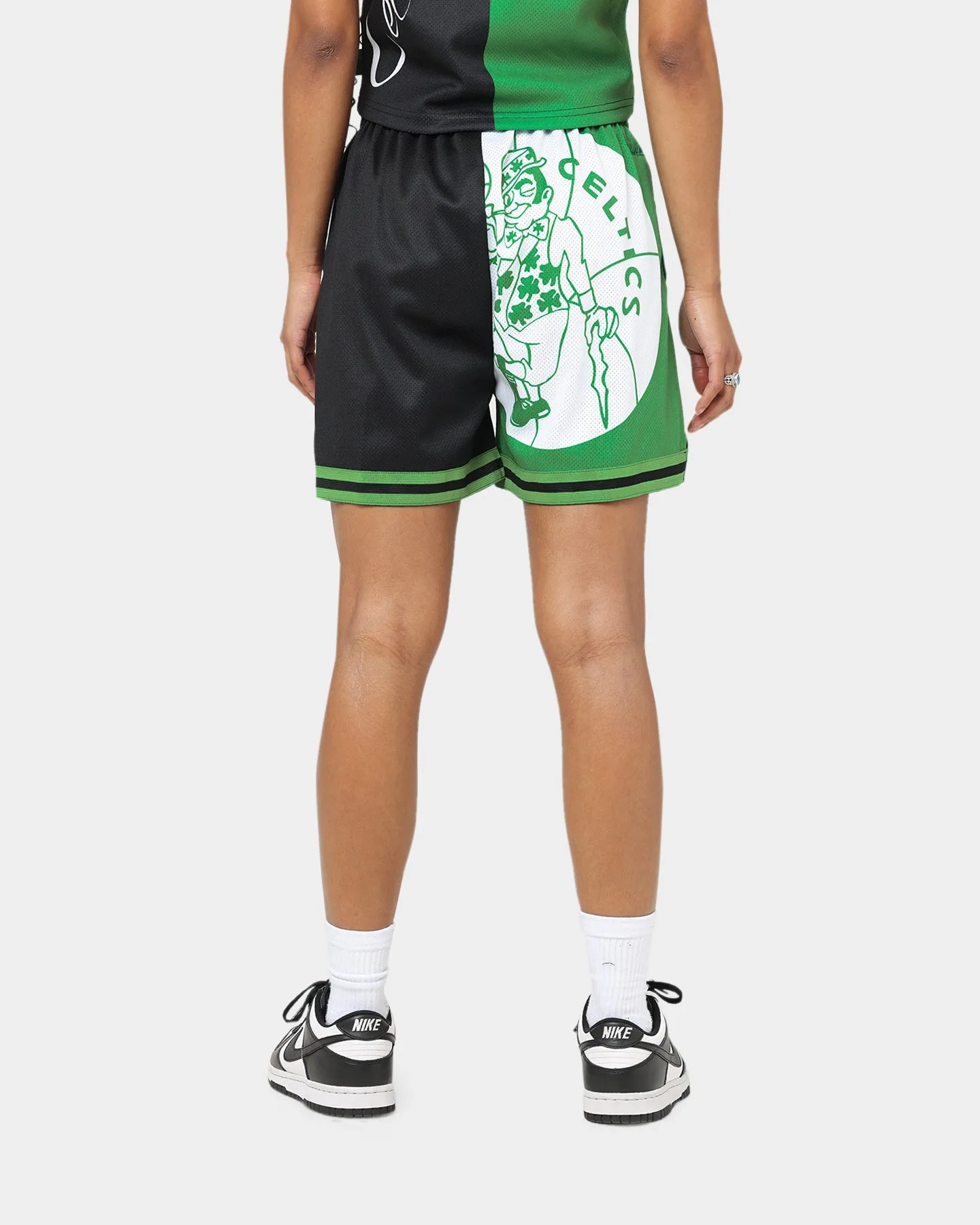 Dual Zone Ventilation Travel Ready Mitchell & Ness Women's Boston Celtics Big Face 5.0 Shorts Green