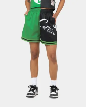Roomy Fit All Weather Fit Mitchell & Ness Women's Boston Celtics Big Face 5.0 Shorts Green