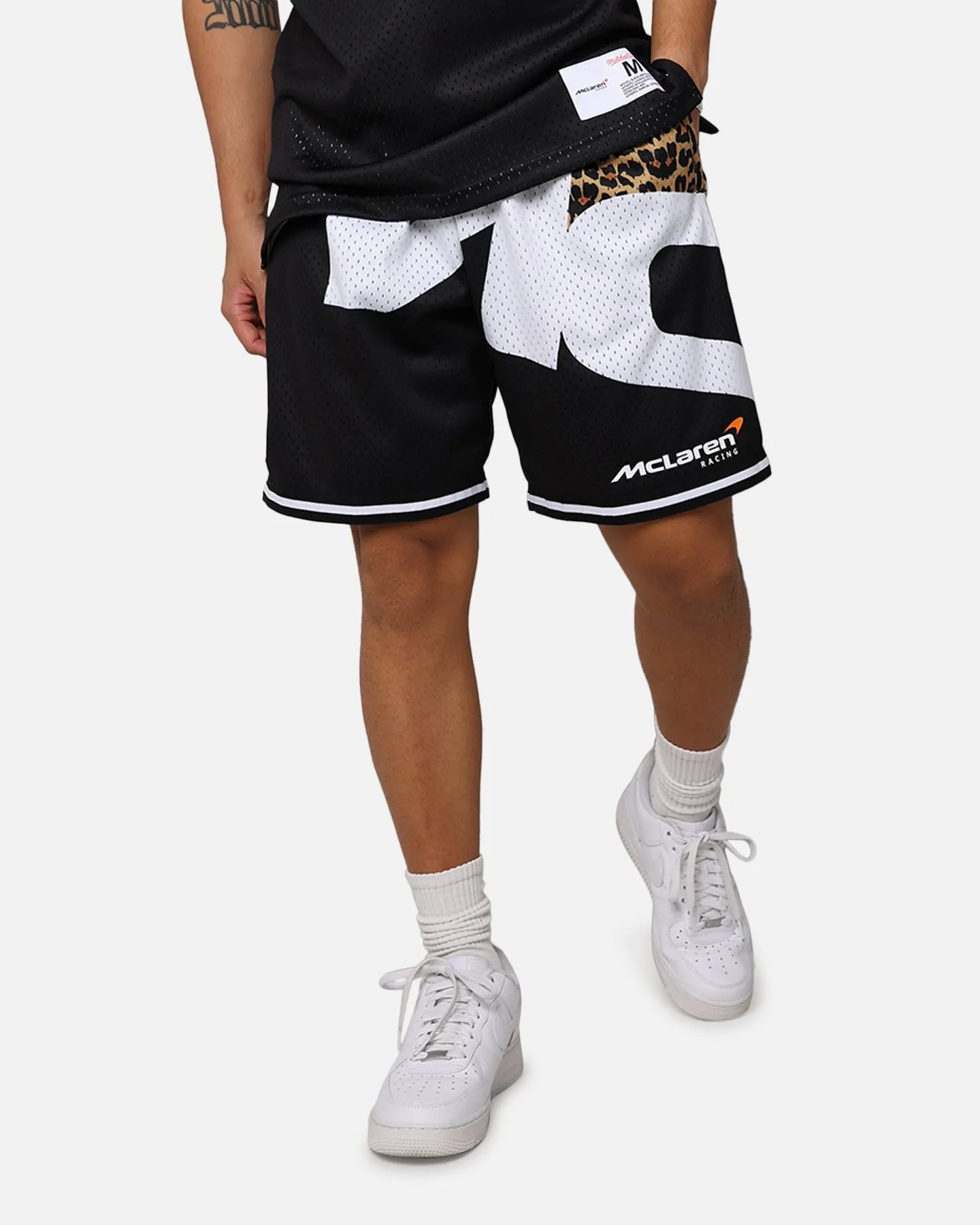 Mitchell & Ness X McLaren X Culture Kings Las Vegas Collection Sublimated Mesh Shorts Black NonSlipGrip