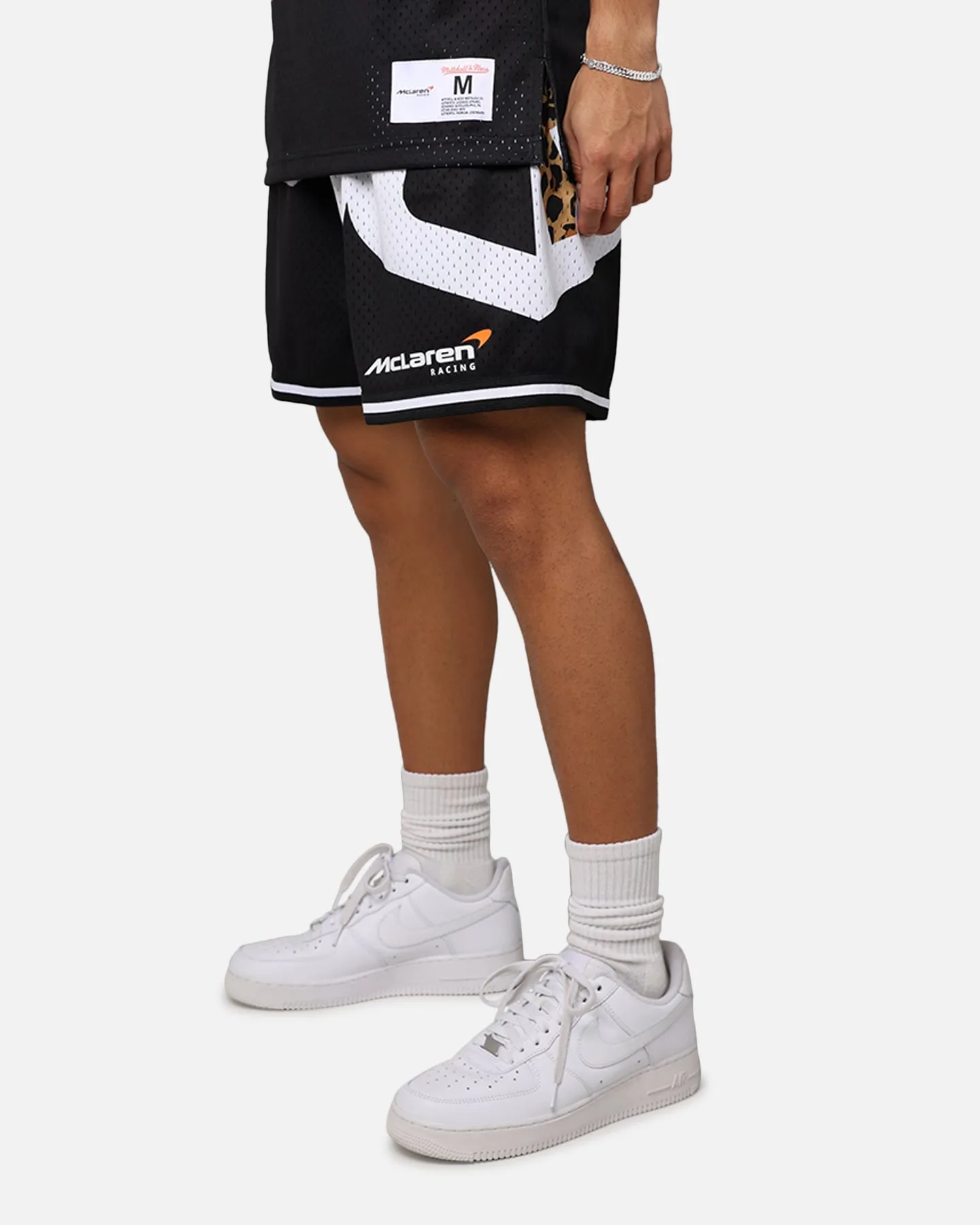 Mitchell & Ness X McLaren X Culture Kings Las Vegas Collection Sublimated Mesh Shorts Black anti - static Adjustable Drawcord