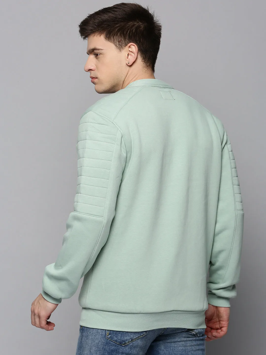 Timeless Relaxed product festival wear fun Men's Green Solid Sweatshirt