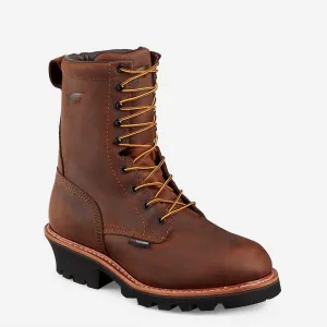 Men Logger Safety Toe Boot In Steel Toe Brown Crisp Feel Crisp Presence