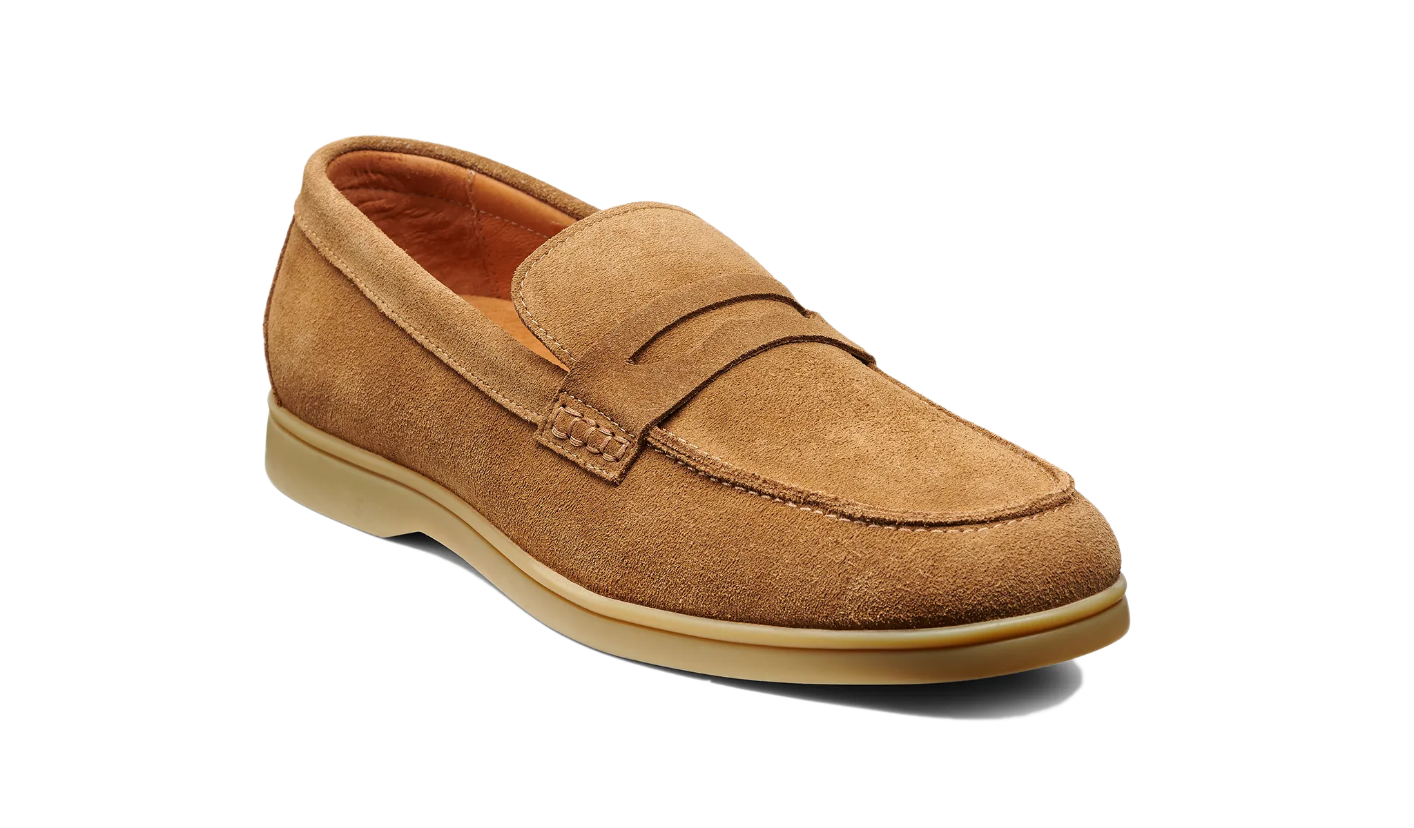 Santiago - Tan Suede Caramel Sole Clean Cut Comfortable Casual Fit