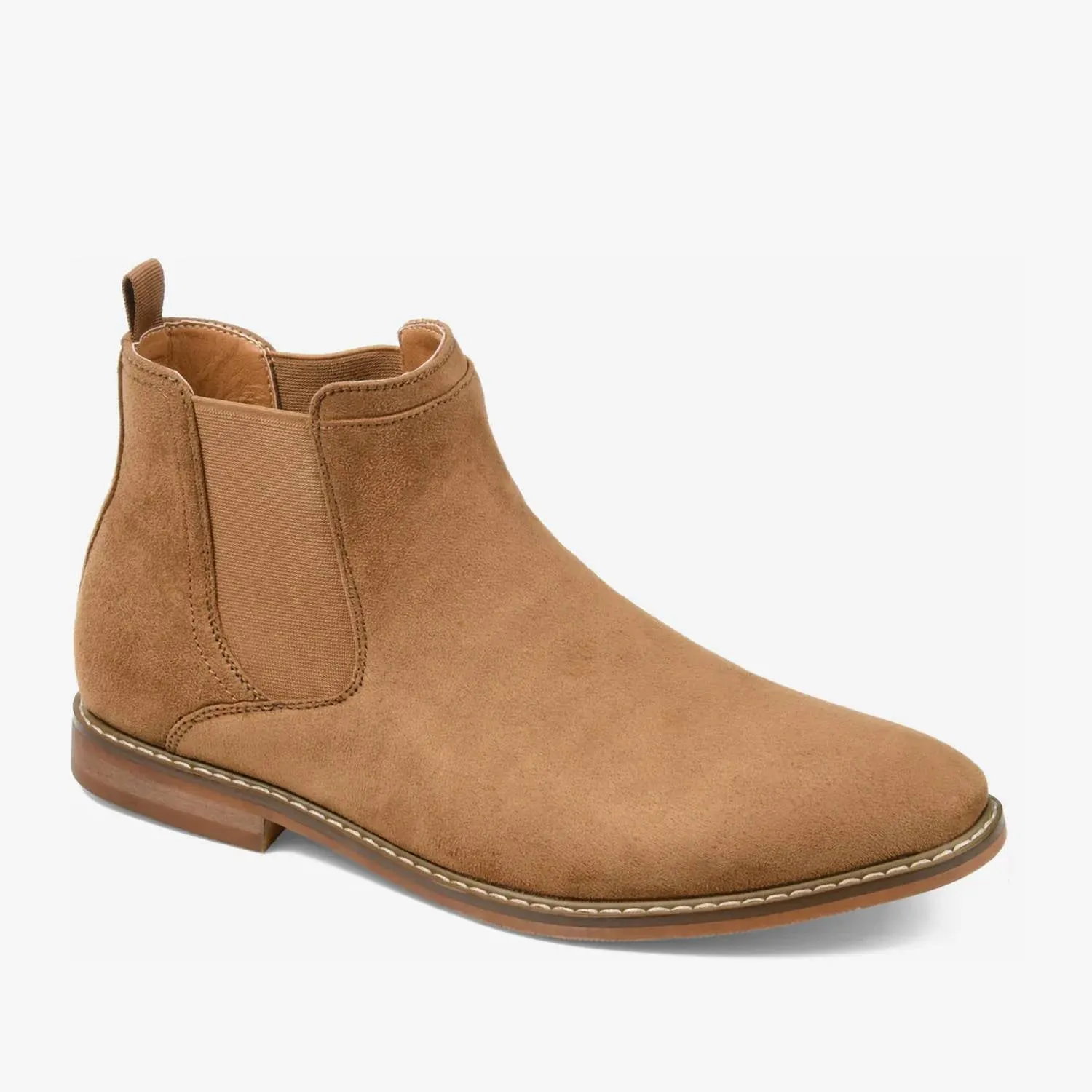 Soft Motion Custom Order Men's Marshall Dress Boots - Wide In Taupe