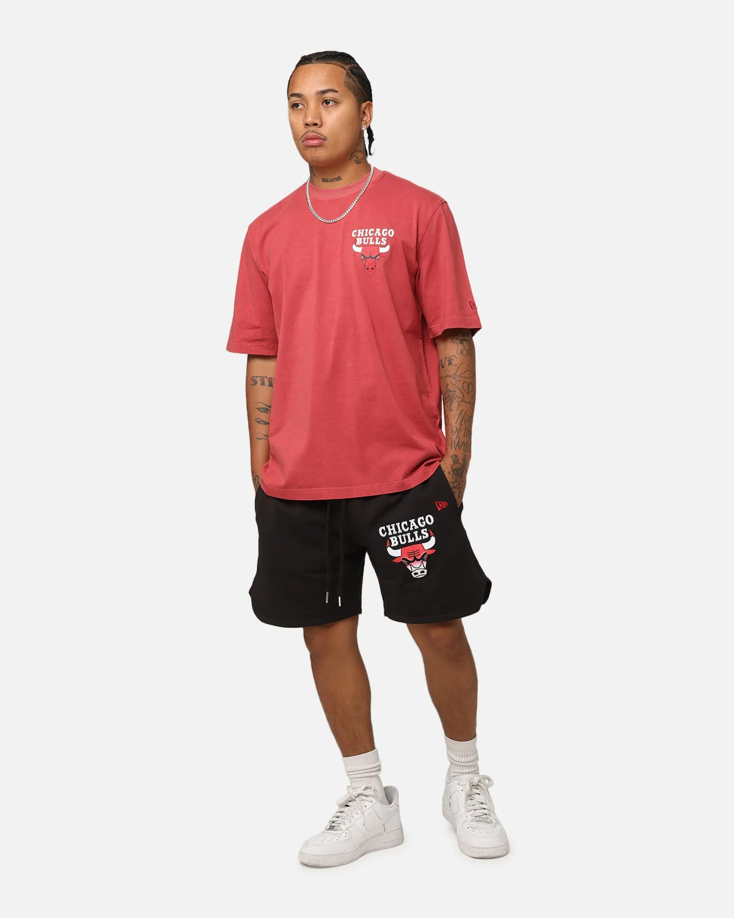 New Era Chicago Bulls Higher Fade Shorts Black Casual Design Zero Chafe Construction