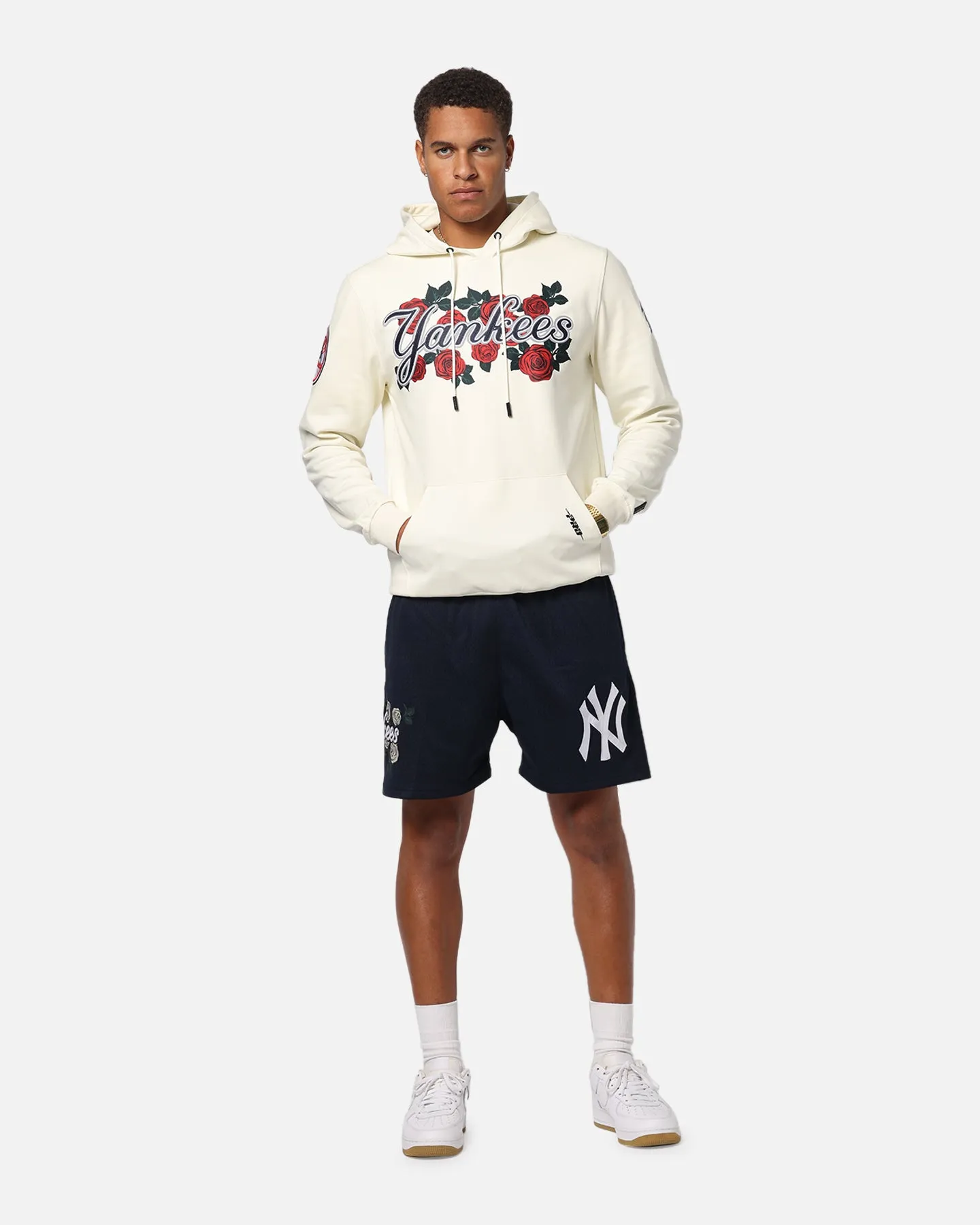 Pro Standard New York Yankees Roses Mesh Shorts Navy Ventilated Back Panels