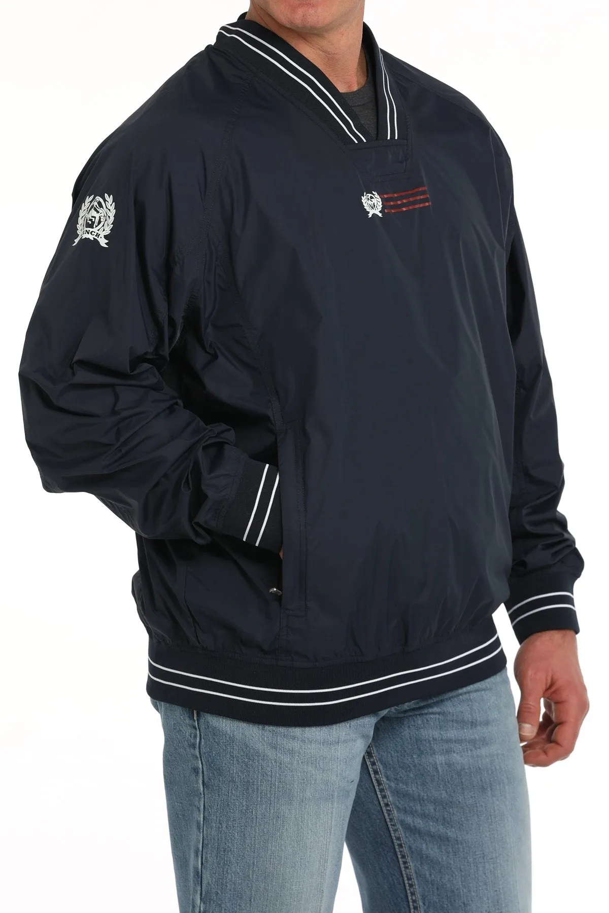 Cinch Men's Vintage Nylon Pullover Windbreaker in Navy Tactical Wear