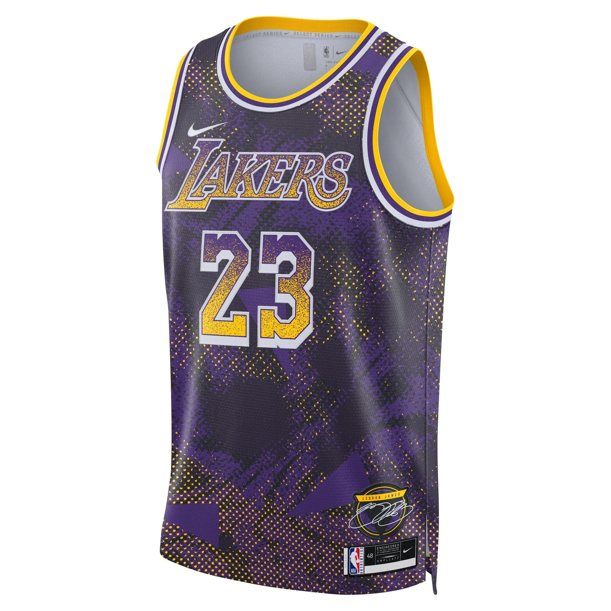 Stylish performance Lebron James Los Angeles Lakers 2025/26 Select Series Swingman Jersey