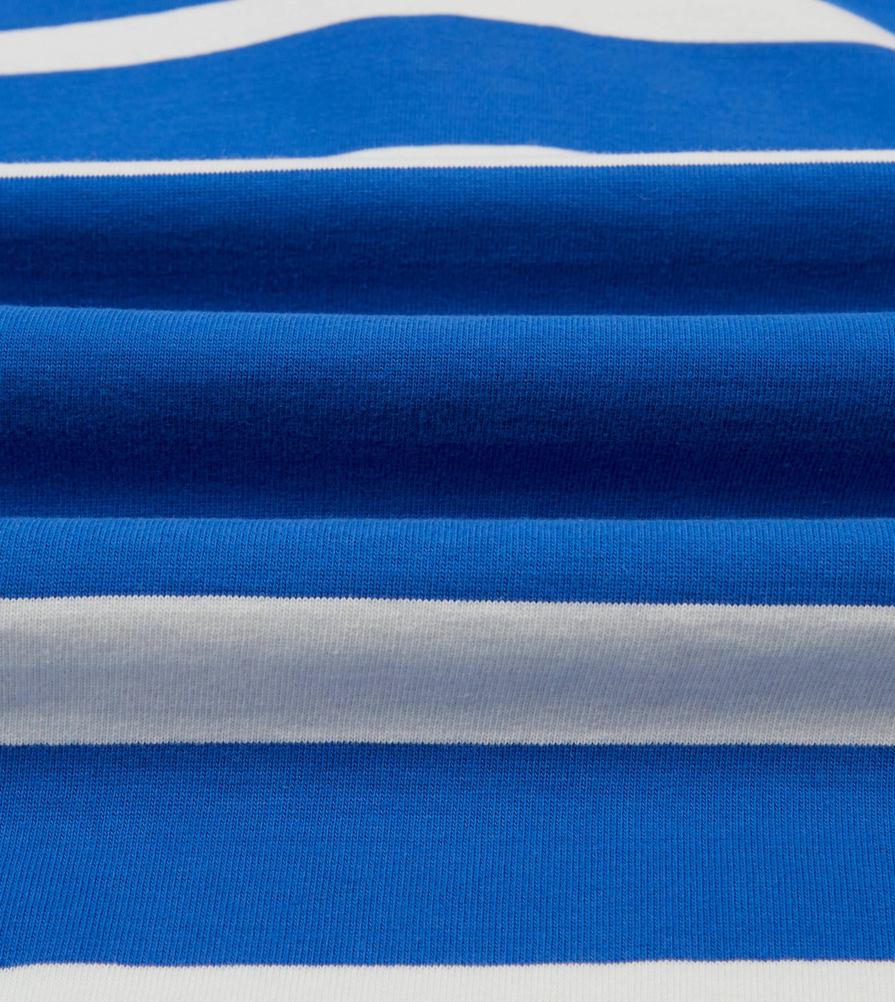 Active Flex Blue and White Dual Stripe Cotton Rugby Shirt