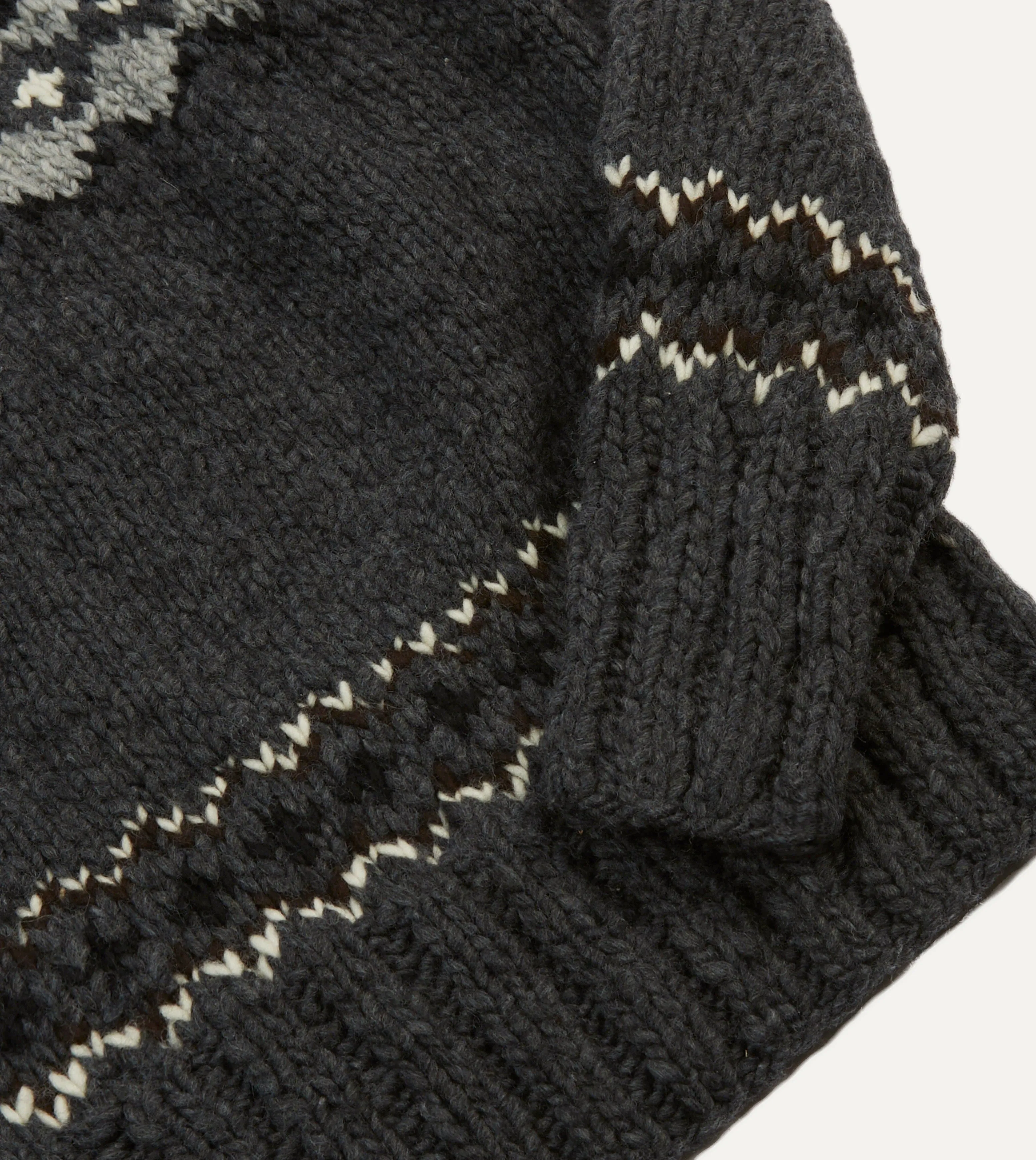 Eco Conscious Production Chamula Grey Fairisle Merino Jumper