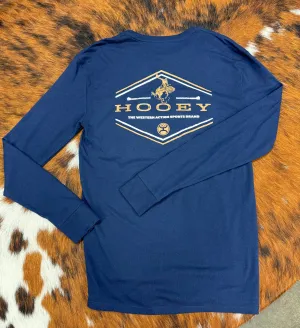 Hooey Men's Rocks Long Sleeve Tee in Maritime Navy Perfect Style Breathable wear
