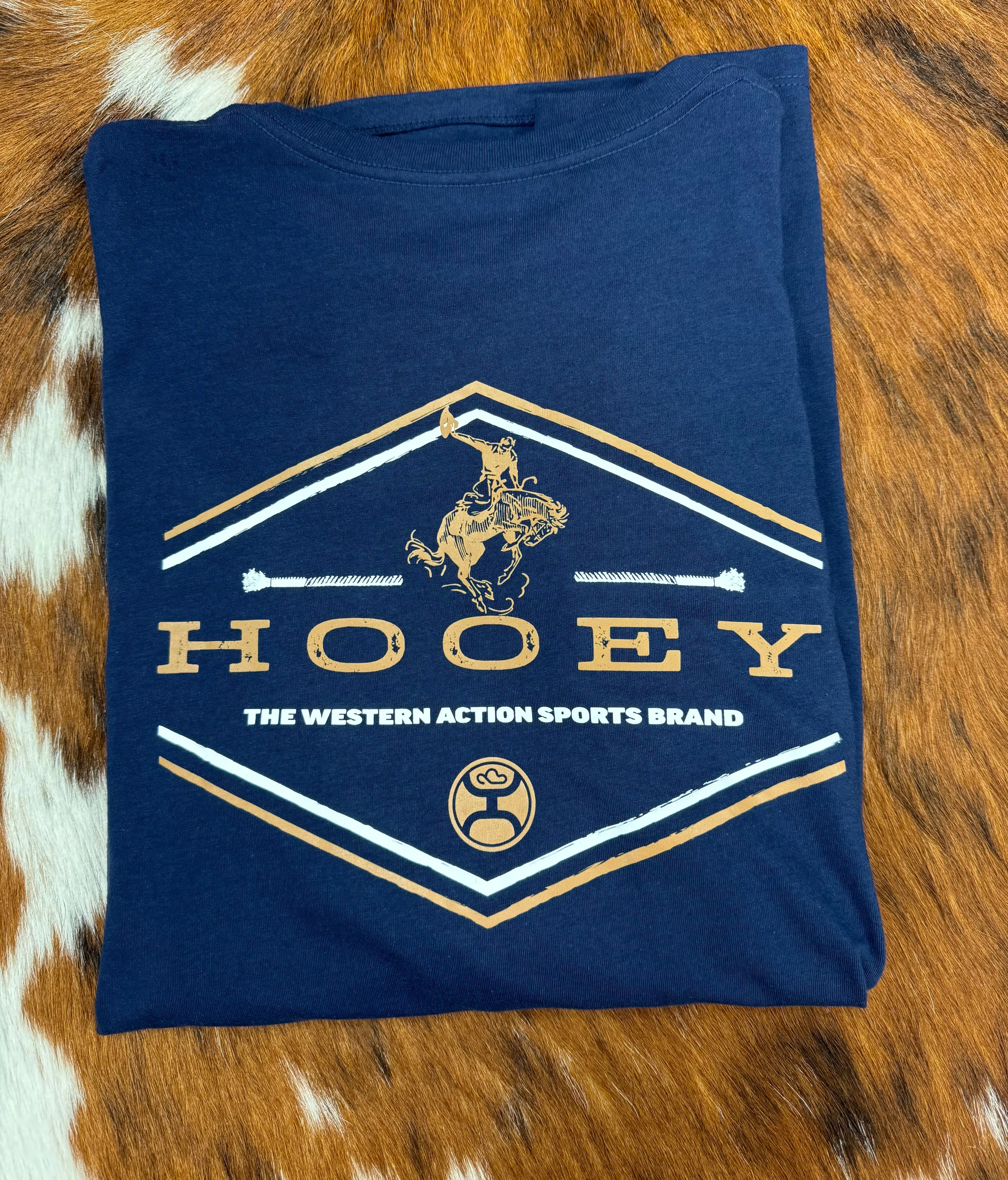 Comfy Wear Neutral Color Hooey Men's Rocks Long Sleeve Tee in Maritime Navy