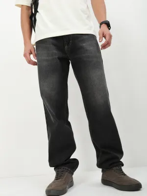 Men's Grey Solid Straight Fit Jeans Reliable Outfit Youth Outfit