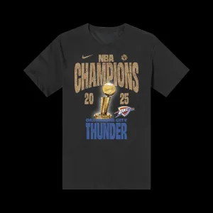 Oklahoma City Thunder 2025 NBA Champ Confetti Tee Non Chafing Seam Placement