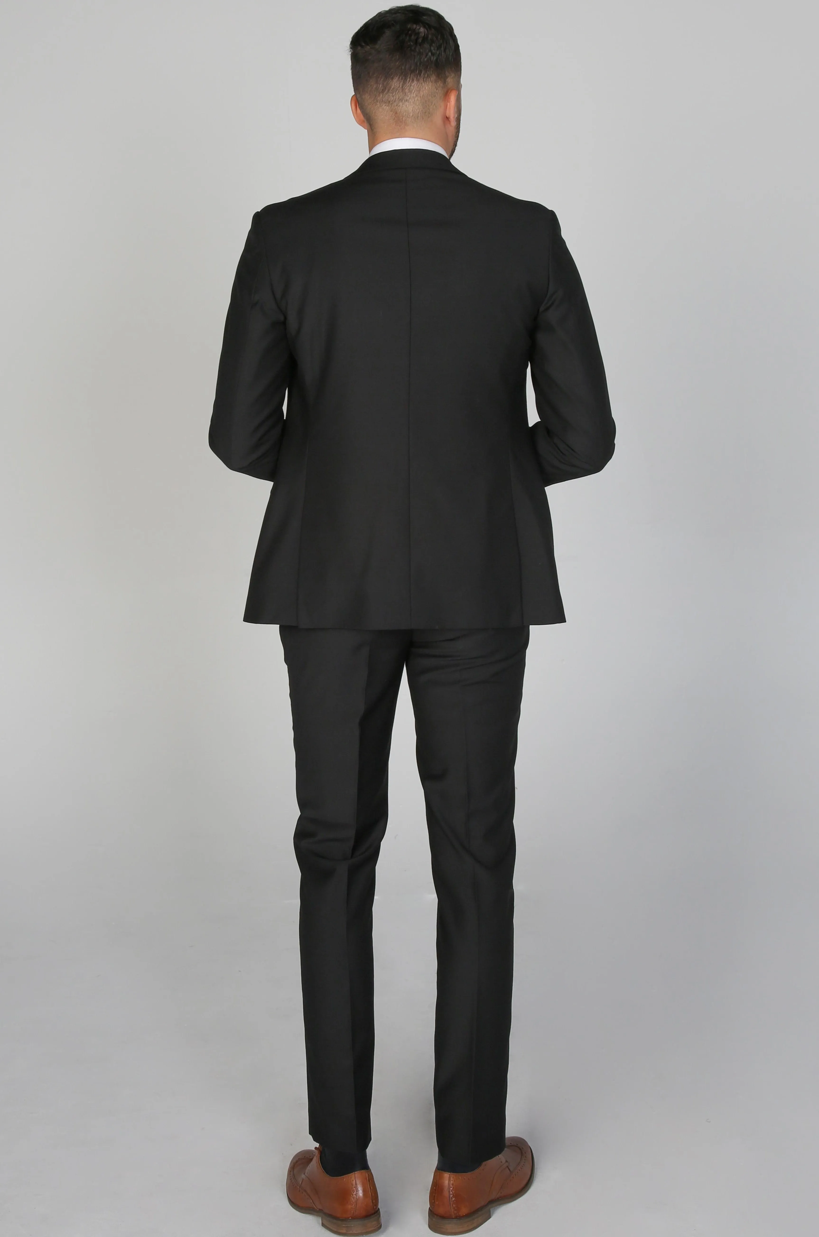 Men's Parker Black Trousers Comfortable Fit Look Low Bulk Design