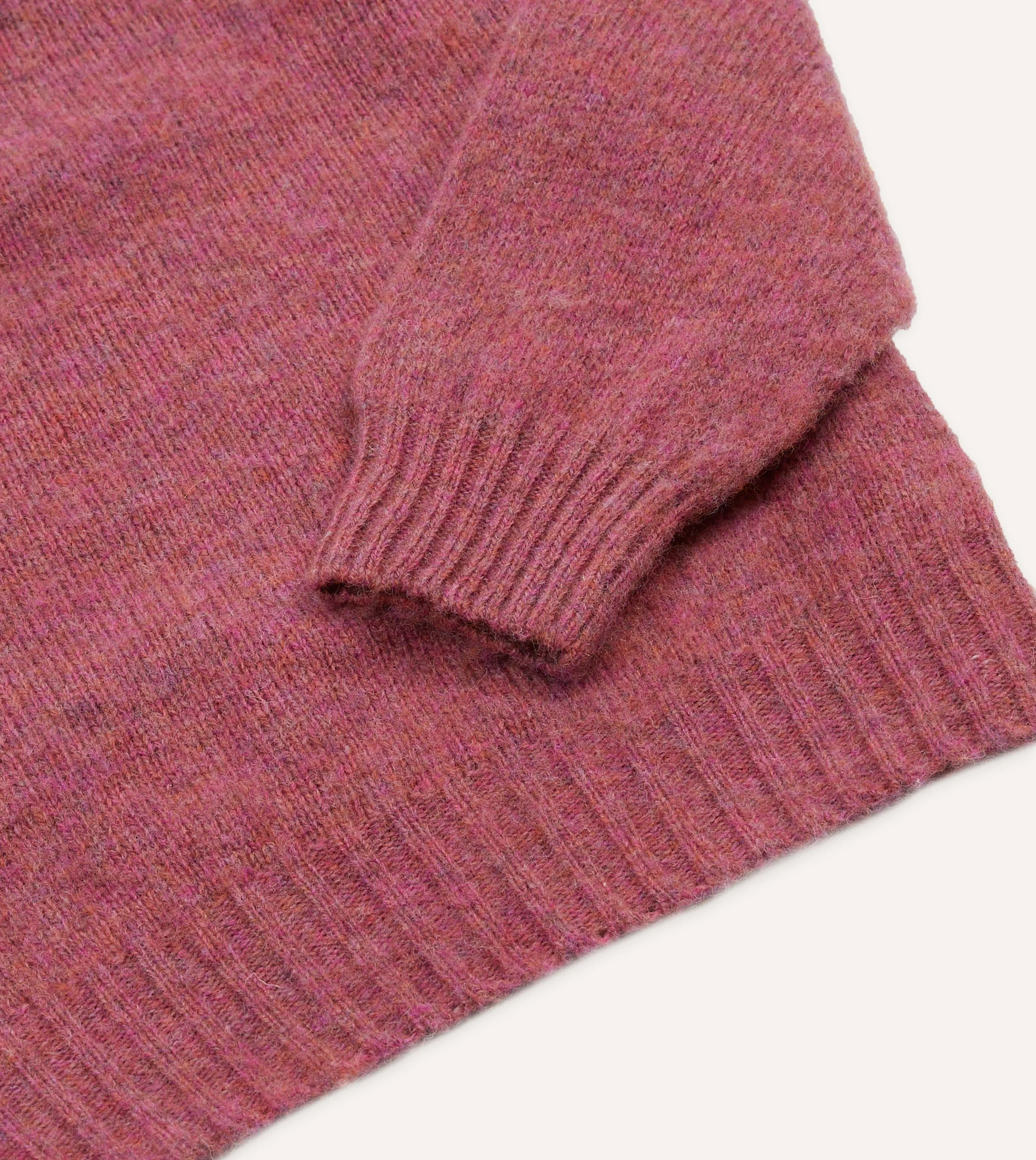 Mulberry Brushed Shetland Crew Neck Jumper Clean Silhouette