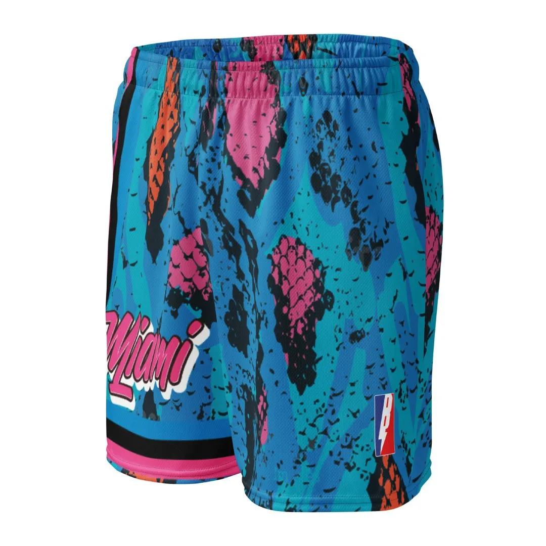Wedding Gift Ventilated Mesh Panels Miami Magic City Basketball Mesh Shorts
