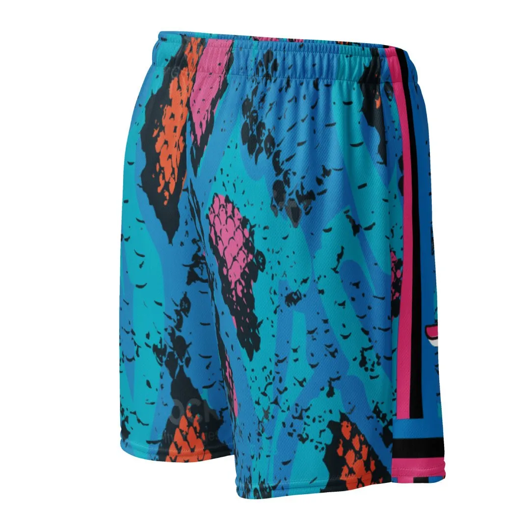 Miami Magic City Basketball Mesh Shorts Luxury Feel Bright Hues